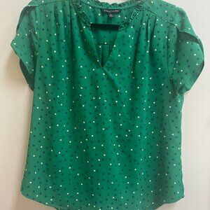 41 Hawthorn Polka Dot shirt green blue and white